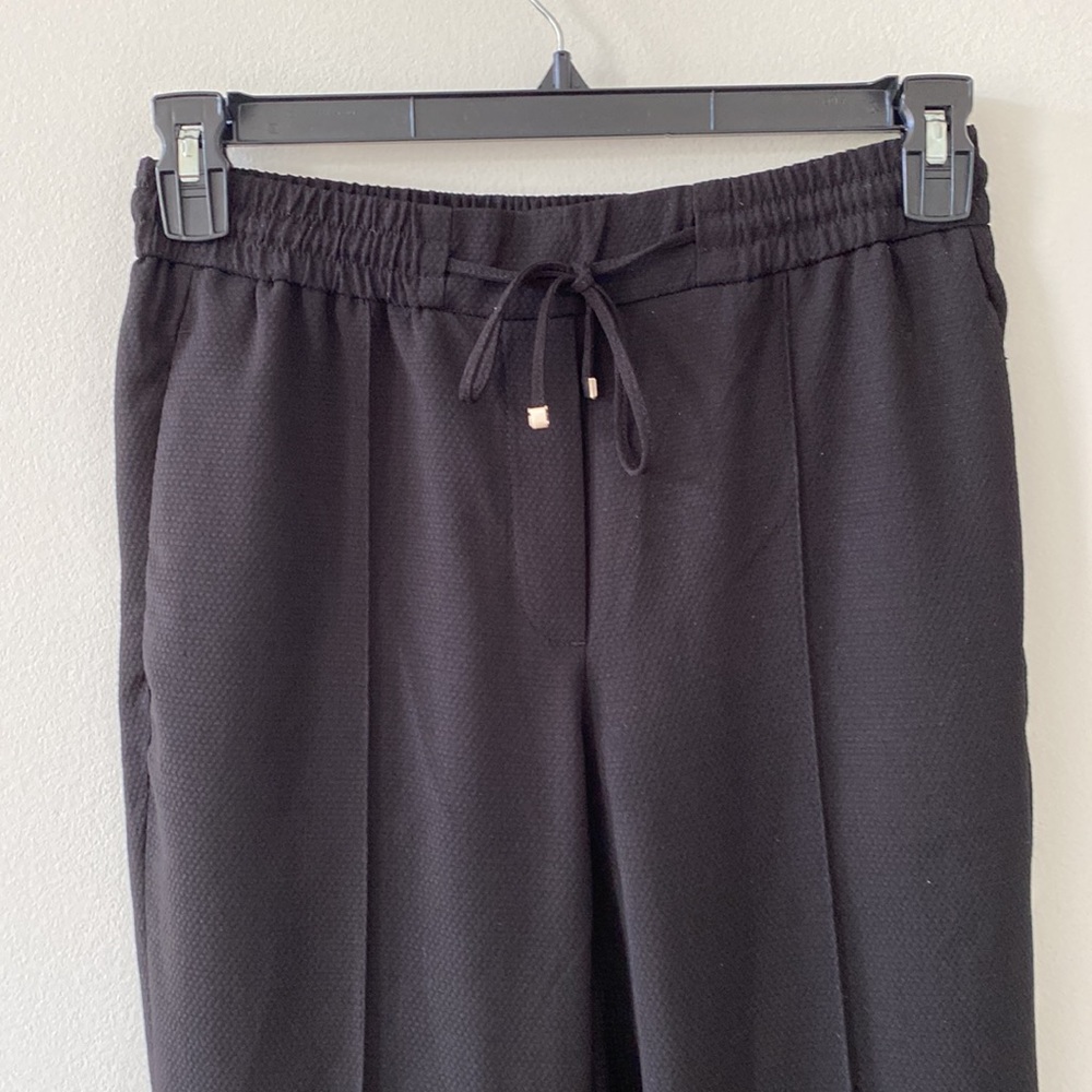 H & M Women’s Woven Black Pants Stretch Waistband Covered Elastic NWOT